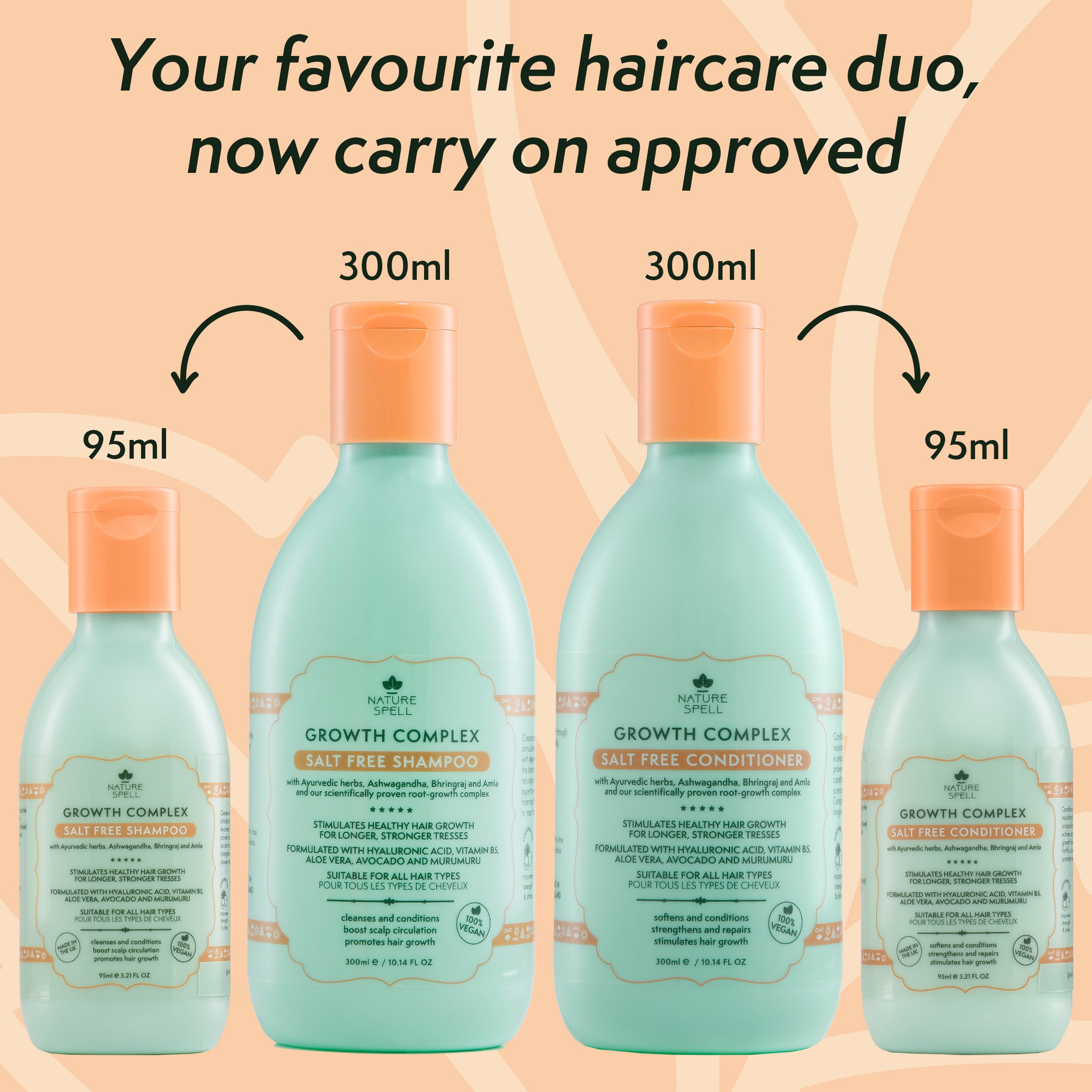 Growth Complex Trio – Rosemary Oil with Growth Complex Shampoo & Conditioner Travel Size