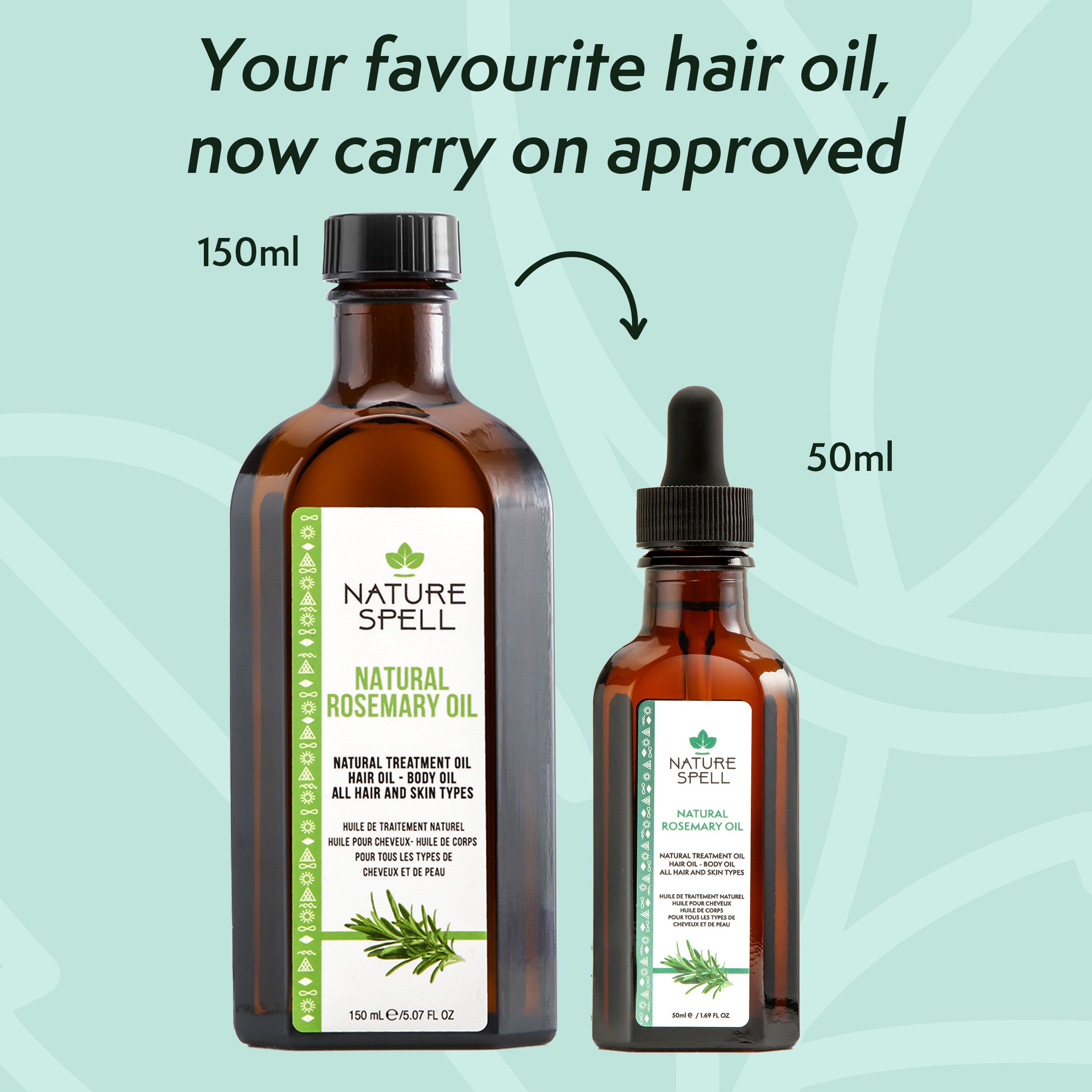 Growth Complex Trio – Rosemary Oil with Growth Complex Shampoo & Conditioner Travel Size