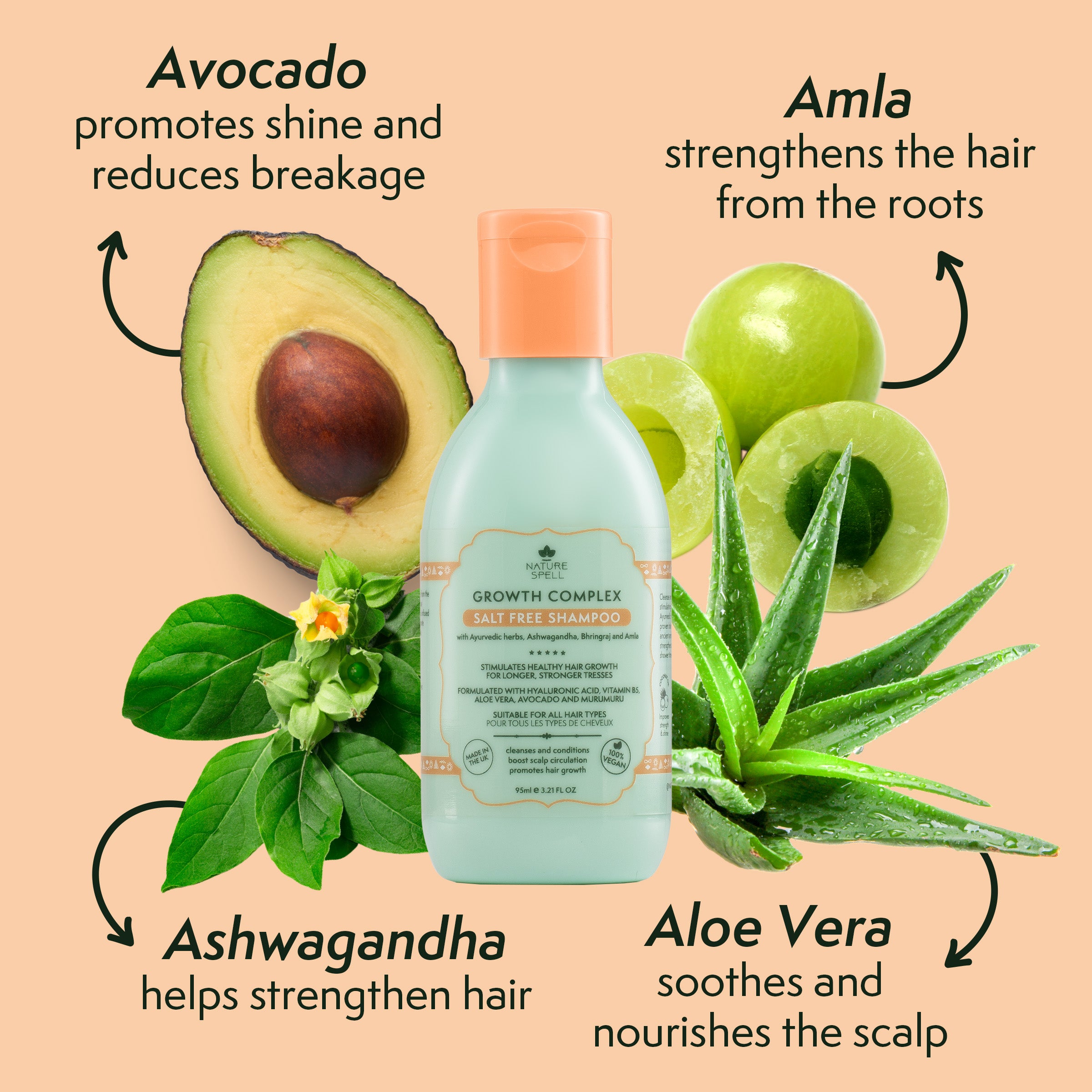 Growth Complex Travel Shampoo - Travel Size 95ml