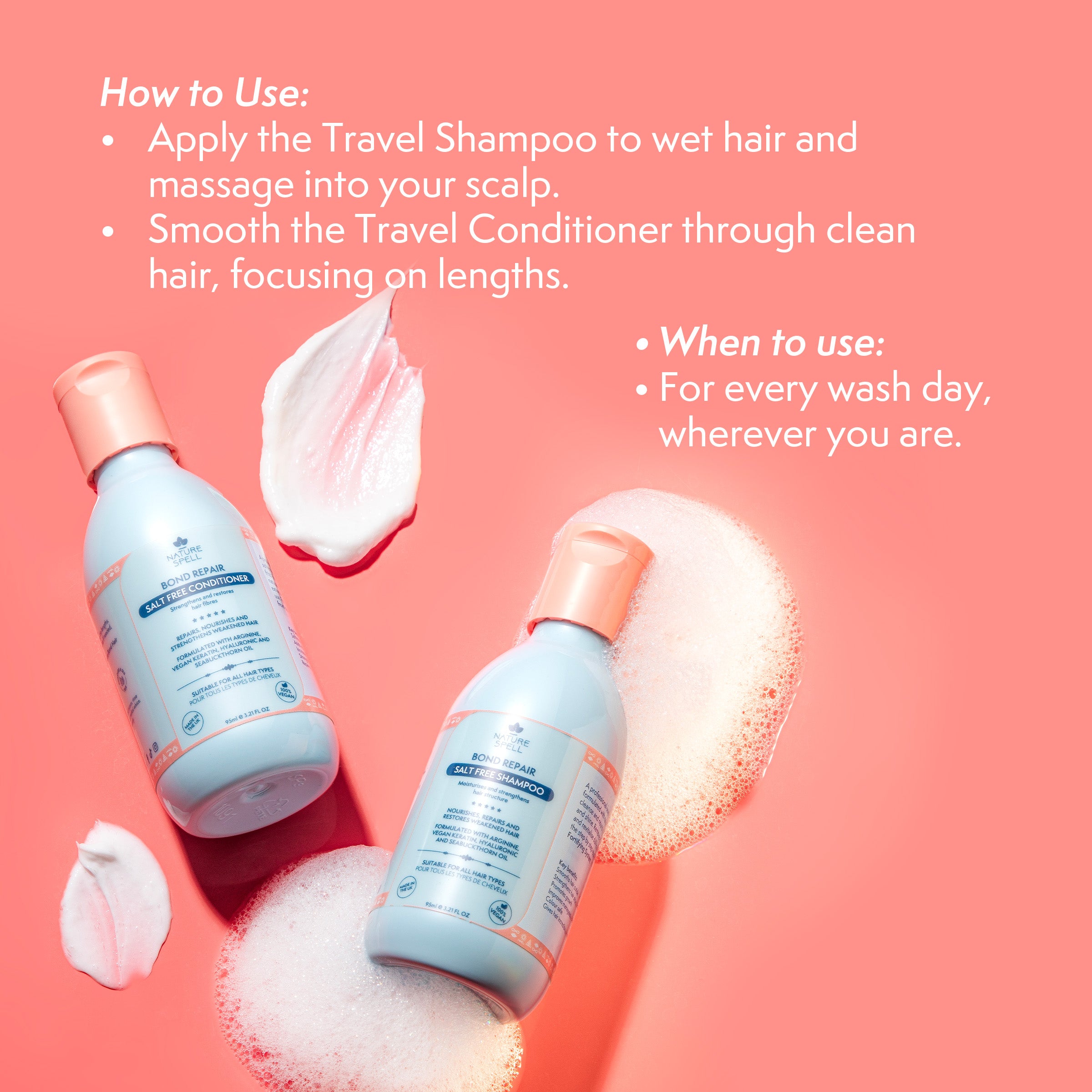 Bond Repair Shampoo & Conditioner Restoring Duo - Travel Size 95ml x2
