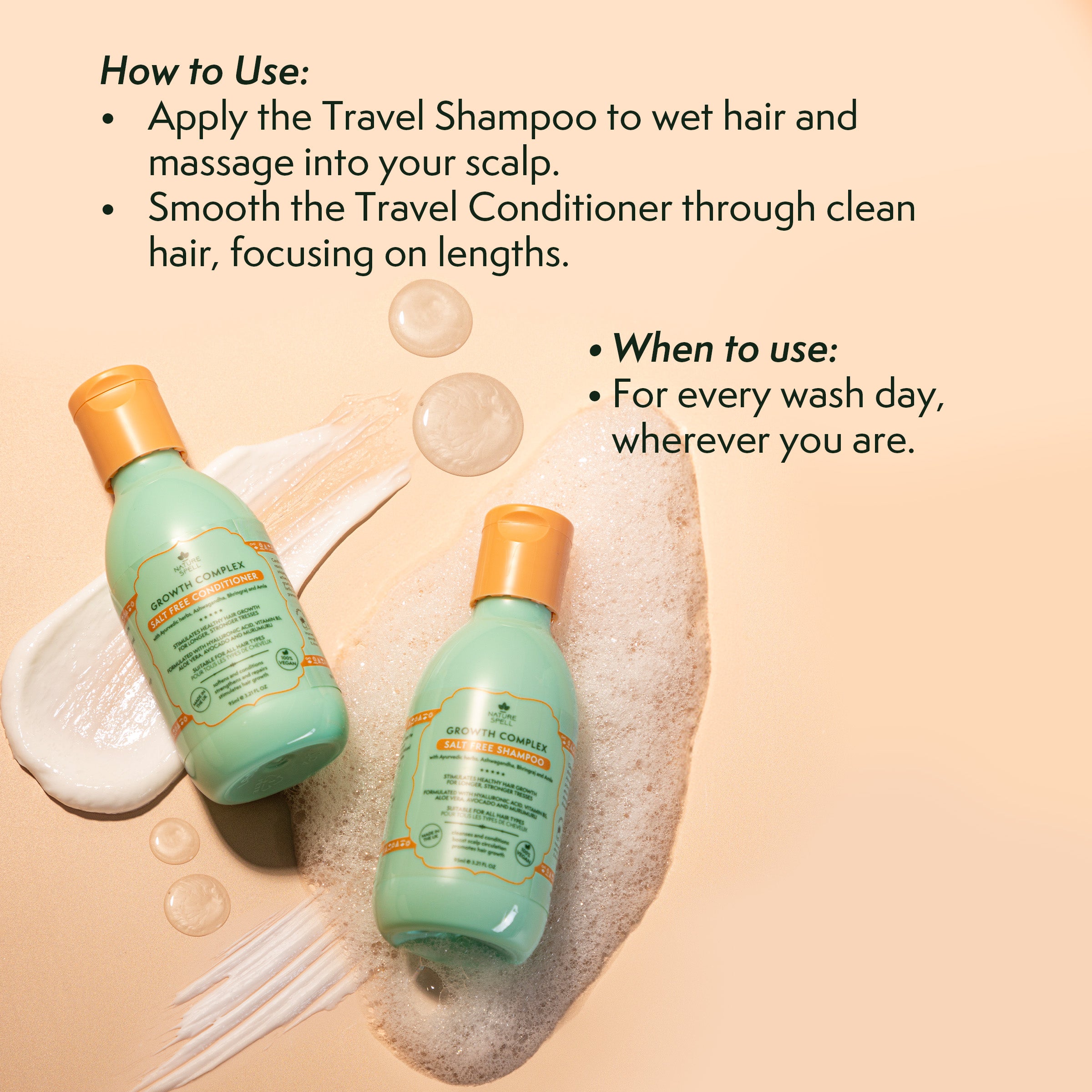 Growth Complex Duo - Hair Growth Shampoo & Conditioner Travel Size 95ml x2