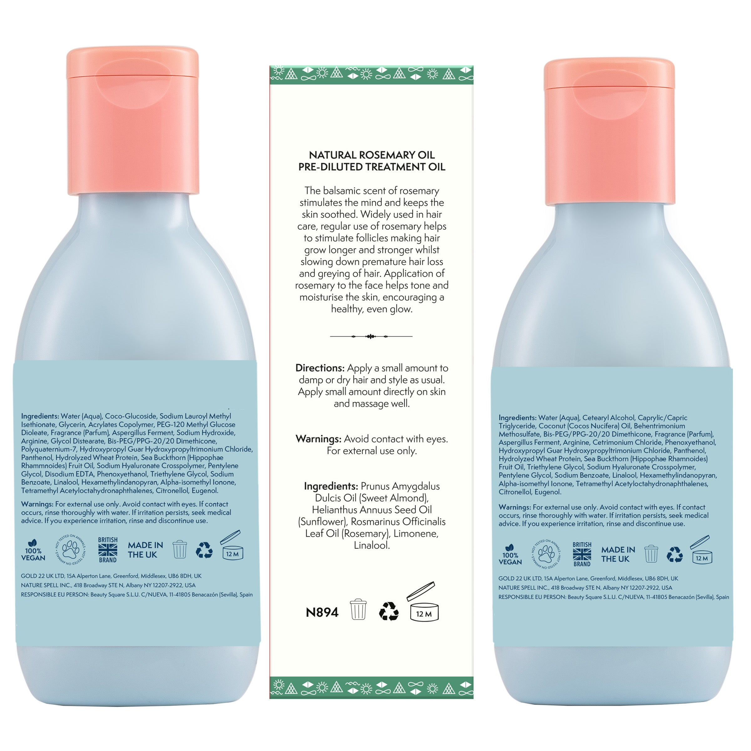 Bond Repair Trio - Rosemary Oil with Bond Repair Shampoo & Conditioner Travel Size