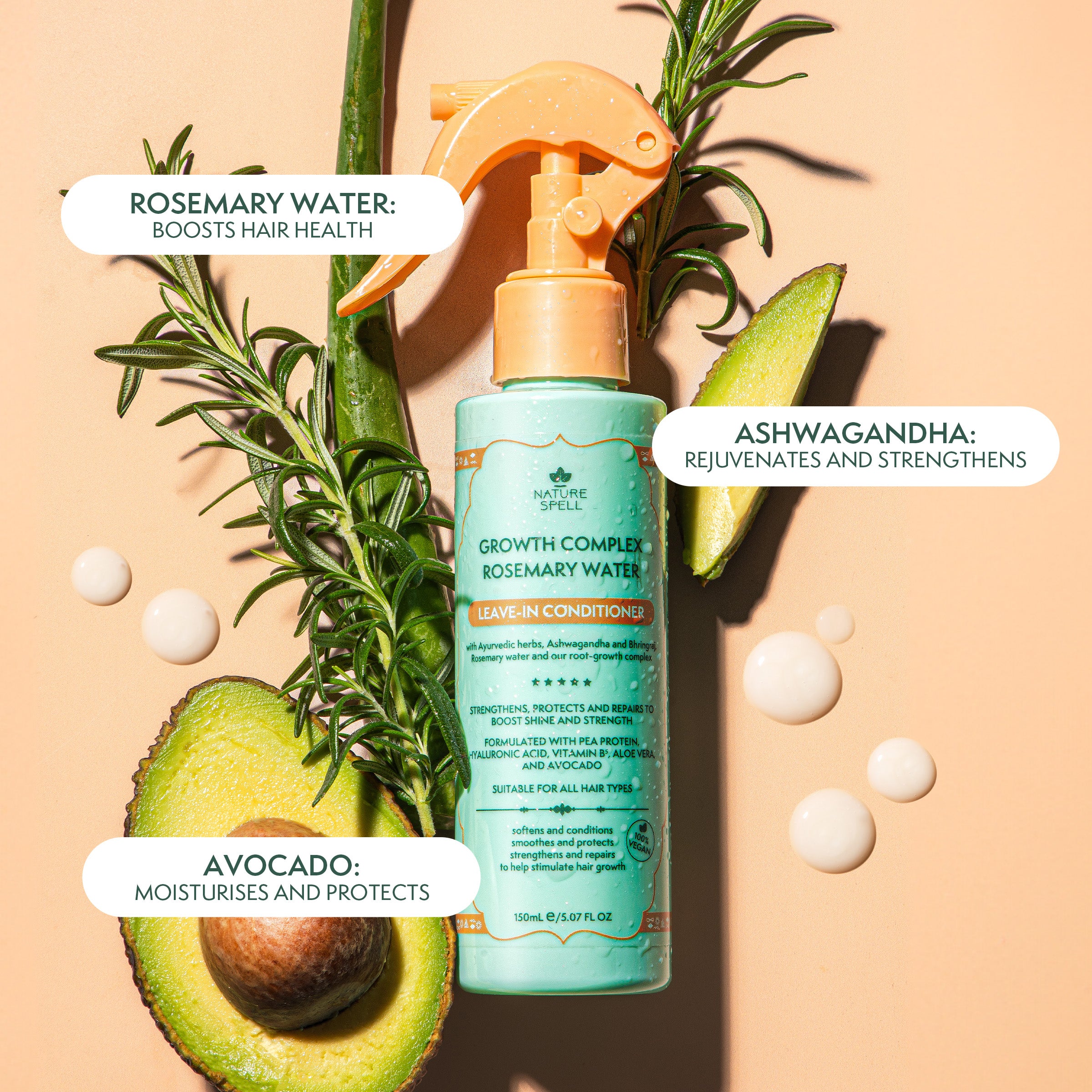 Growth Complex Hair Growth Set - Shampoo, Conditioner, Hair Mask, Leave-in Styling Conditioner & Hair Oil