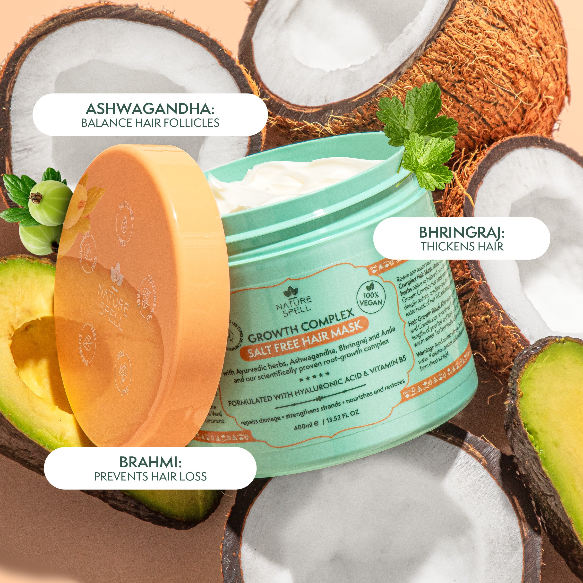 Growth Complex Hair Growth Set - Shampoo, Conditioner, Hair Mask, Leave-in Styling Conditioner & Hair Oil