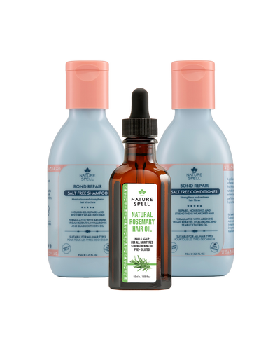 Bond Repair Trio - Rosemary Oil with Bond Repair Shampoo & Conditioner Travel Size