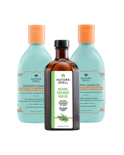 growth complex haircare trio - rosemary oil with hair growth shampoo & conditioner